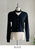 [Tie set] Lanti Heart V-Neck Knit Cardigan