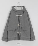 Taomi Fleece Corduroy Duffel Hood Half Coat