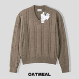 Croa Cable V-Neck Crop Knit
