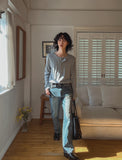 Royge Layered Henley Neck Long Sleeve T-shirt