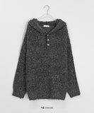 [unisex] Kiroi Bokashi Over Hood Knit