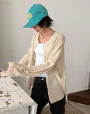 LINEN BLEND CARDIGAN