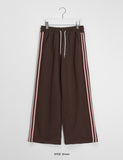 Pulende Line Color Matching Track Banding Wide Pants