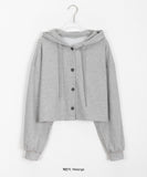 Darts Crop Hood Cardigan