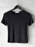 Tube top layered short sleeve T-shirt