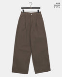 Syner pin tuck cotton wide pants