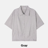 Vibe pin tuck short sleeve jacket