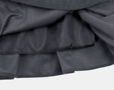 Elna Ribbed Frill Flare Midi Skirt