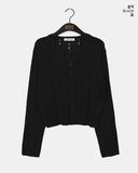 [MADE] Bezel Punching Round Knit Cardigan