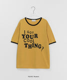[Unisex] Rorun Printing Ringer Over Short Sleeve Tee
