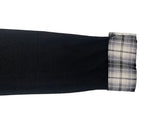 Padin Fake Layered Check Shirt Slim Ribbon T-shirt