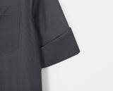 Somel Double Layered Short Sleeve Mini Shirt One Piece