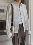 Crudy wrinkle check shirt