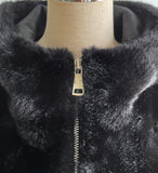 Lenu String Ecofur Mink Mustang Hood Zip-Up