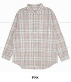 Candy Soft Loose-Fit Cotton Checkered Shirt