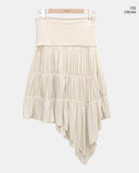 Luckin unbalanced midi skirt