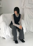 PINSTRIPE STRAP SLACKS