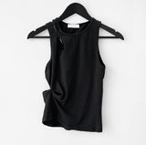 Ket Unbalanced Hole Sleeveless