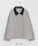 [unisex] Doinin two-way string collar color matching over work jacket