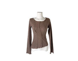Conf Cut Ribbed Unbalanced Muffler Slim Fit T-shirt