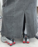 Niello Pigment Cargo Long Skirt