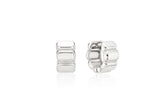 Ice Block Silver One-Touch Earrings M