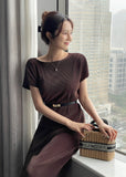 Mier Pleated T-Blouse