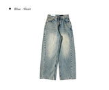 [A/M] Seulleon Cut Denim Washing Wide Pants