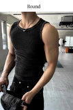 Pigmented Damage Detail Muscle Fit Sleeveless
