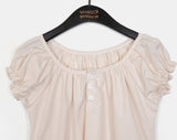 Kuya puff sleeve short sleeve blouse