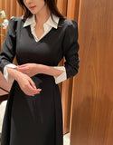 Mush Tweed Shirt Layered Puff Strap One Piece
