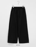 Hedeki banding snap button wide cotton pants