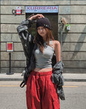 [U-BASIC] Basic Baldy Ribbed Crop Mango Sleeveless