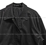 Hazel loose-fit pocket leather jumper