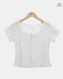 Diffuse Lace Short Sleeve T-shirt