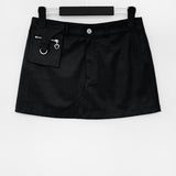 taper low mini skirt