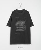 [unisex] Ruiden Pigment Lettering Printing Over Short Sleeve Tee