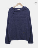 Dante Unbalanced Warmer Striped Hooded T-Shirt