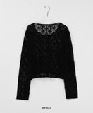 Moline Punching Crop Knit Cardigan