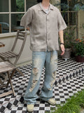 Kuje Tin Washing Light Blue Wide Denim