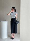 Softy plain short-sleeved knit