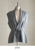 Bagueto V-Neck Knit Vest Cardigan