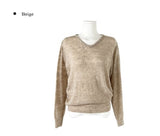 Norma Hairy Alpaca V-Neck Knit