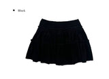 Empty Suede Frill Banding Mini Skirt
