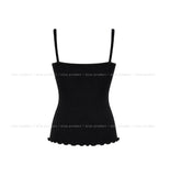 Mullein Flower Lace Ruffle Sleeveless