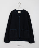Japin Boucle Zip-up Cardigan