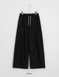 [unisex] Ridello Pintuck Rivet Banding Wide Pants