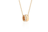 Champagne Full Moon Silver Duo Shine Necklace S