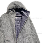 Loro High Neck Fur Hood Jumper