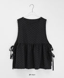 [BAONHAUS] Value Dot Ribbon Vest
